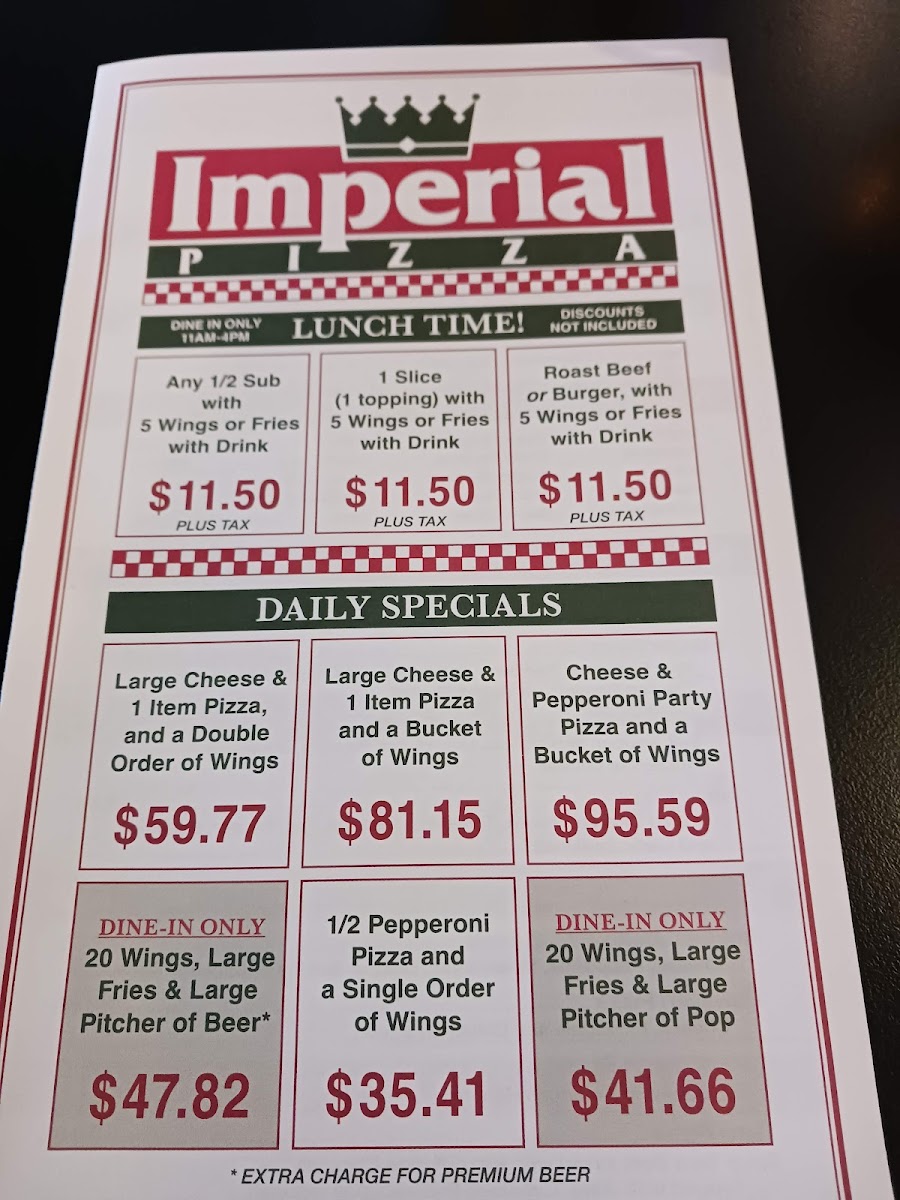 Imperial Pizza - Abbott Road Menu - Image 2